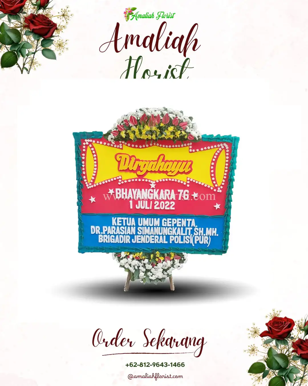 Papan Bunga HUT Ulang Tahun Kikim Barat